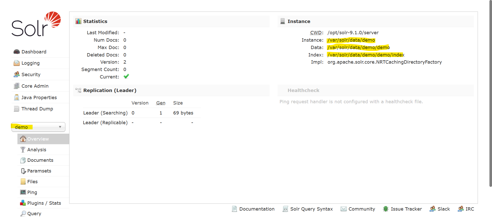 Solr Core configuration UI